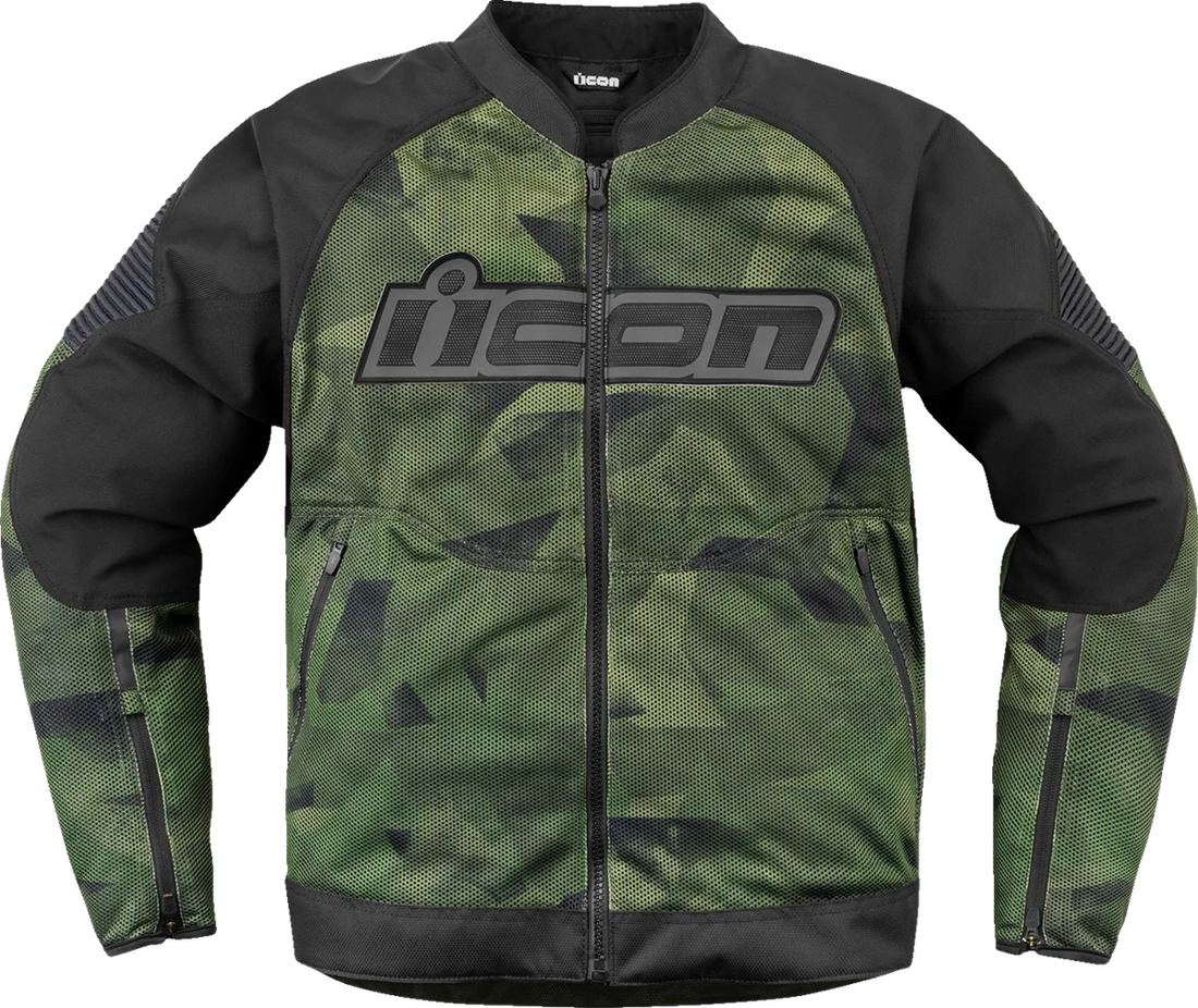 Icon - Overlord3 Mesh™ Camo Jacket - Green - Large - 28206707 - Back View