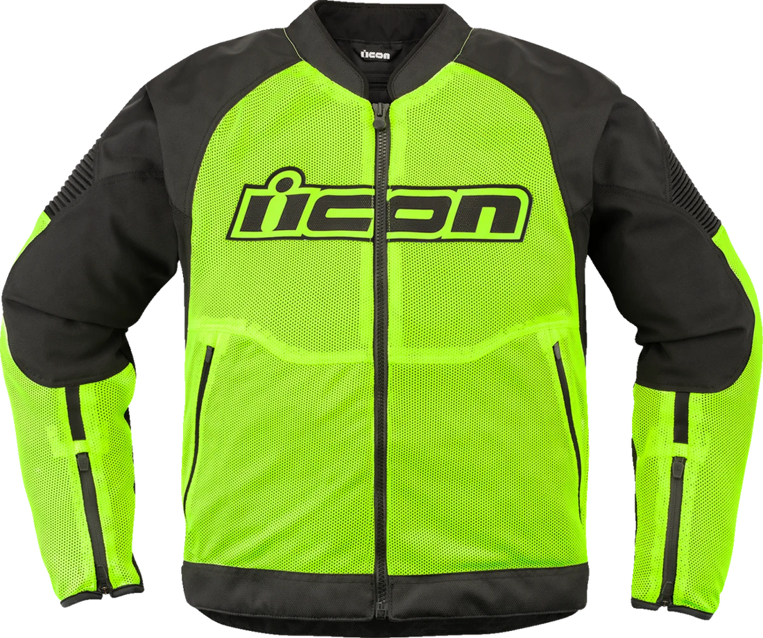 Icon - Overlord3 Mesh™ Jacket - Hi-Viz Yellow - XL - 28206751 - Back View