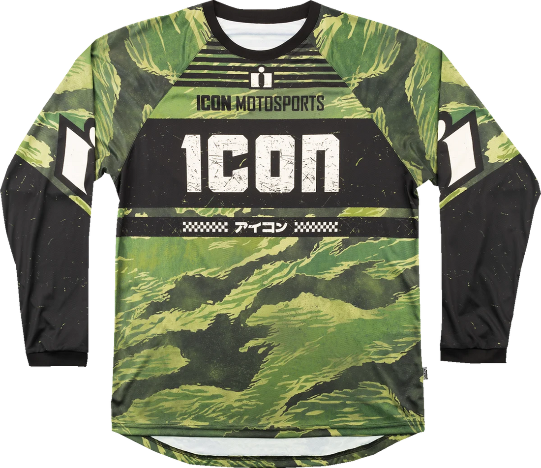 Icon - Tiger’s Blood Jersey - Green Camo - XL - 28240087 - Back View