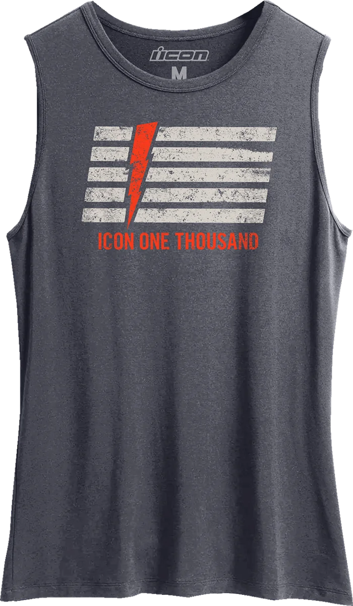 Icon - Women's Invasion Stripe™ Tank Top - Antique Denim - Medium - 30314219 - Side View