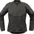 Load image into Gallery viewer, Icon - Women's Overlord3™ Leather Jacket - Black - 2XL - 28131087 - Back View