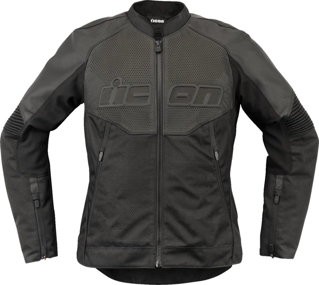 Icon - Women's Overlord3™ Leather Jacket - Black - Medium - 28131084 - Back View