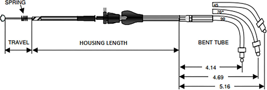 Idle Cable - Cruise - 38-7/8" - Braided DragSpecialties 5342800B - Side View
