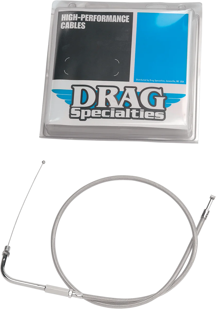 Idle Cable - Cruise - 38-7/8" - Braided DragSpecialties 5342800B - Detail View