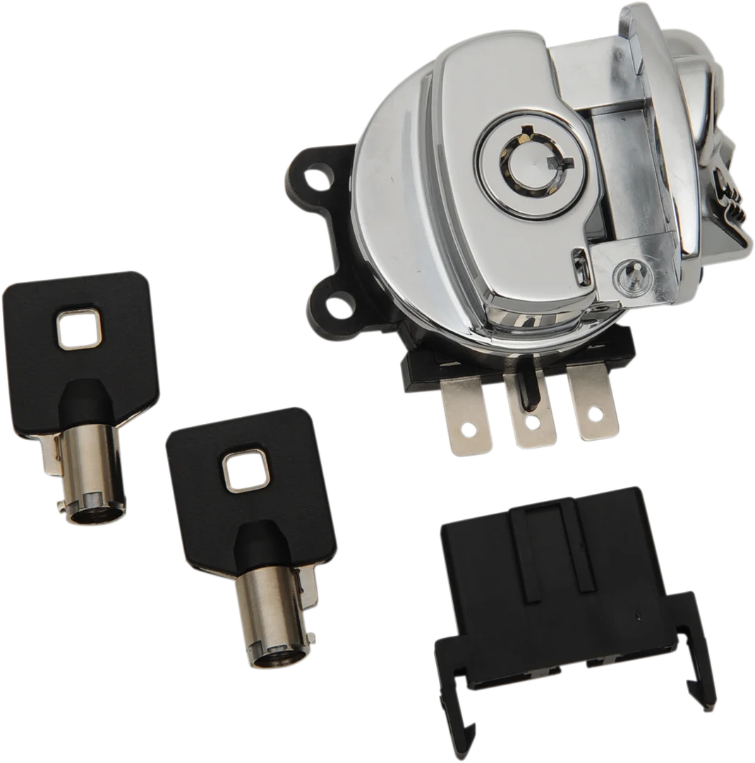Ignition Switch - Skull - Chrome DragSpecialties 21-0209SKD - Side View