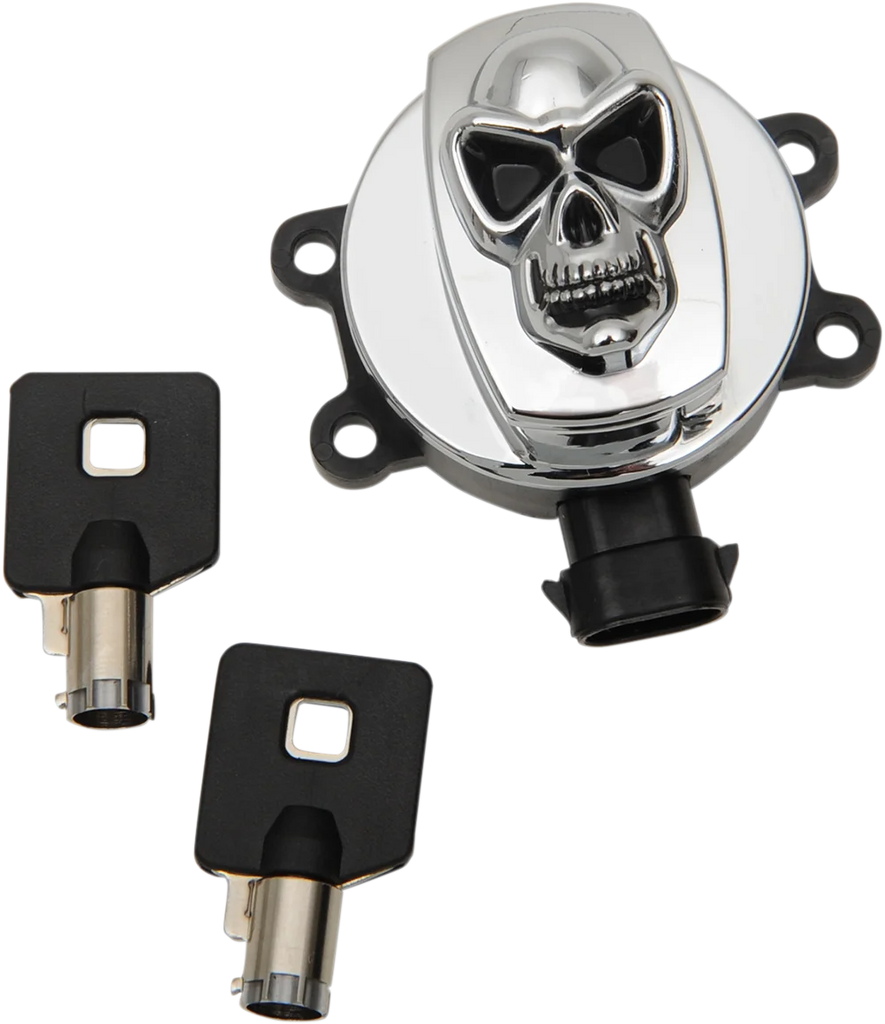 Ignition Switch - Skull - Chrome DragSpecialties E21-0214SKD - Main Product View