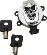 Load image into Gallery viewer, Ignition Switch - Skull - Chrome DragSpecialties E21-0214SKD - Main Product View