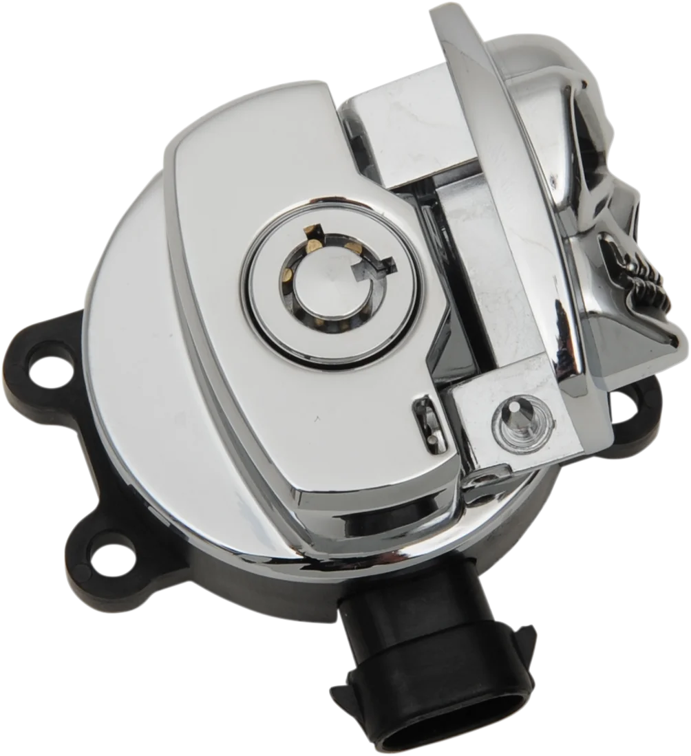 Ignition Switch - Skull - Chrome DragSpecialties E21-0214SKD - Side View