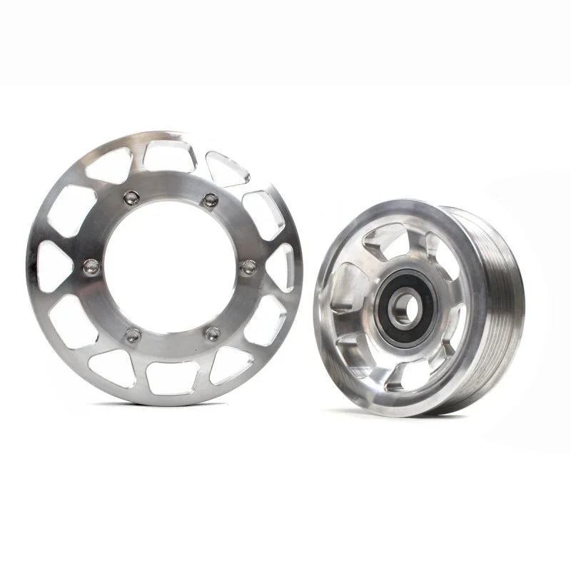 Industrial Injection 07-18 Dodge Cummins 5.9L/6.7L Common Rail Billet Pulley Kit - Installation View