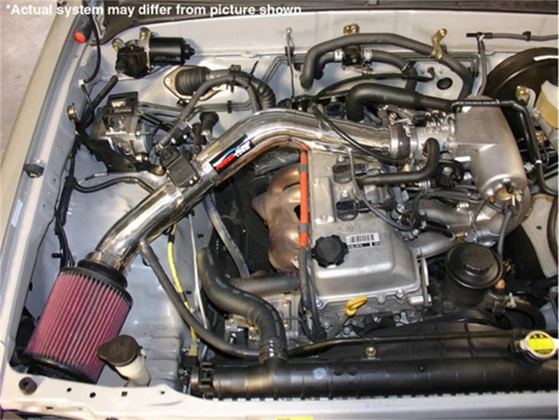 Injen 00-04 Tacoma 2.4L 4 Cyl. 01-04 Tacoma PreRunner 2.7L 4 Cyl. only Polished Power-Flow Air In - Back View