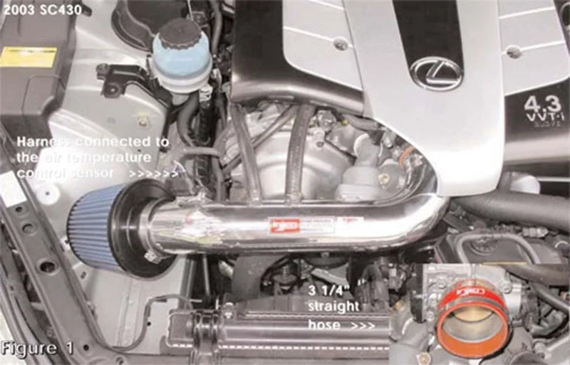 Injen 01-03 LS430 GS430 SC430 Polished Short Ram Intake - Detail View