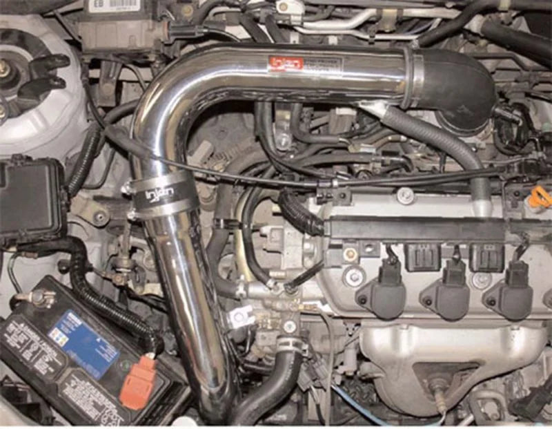 Injen 01-05 Civic Dx Lx Ex AT& MT Black Cold Air Intake - Side View