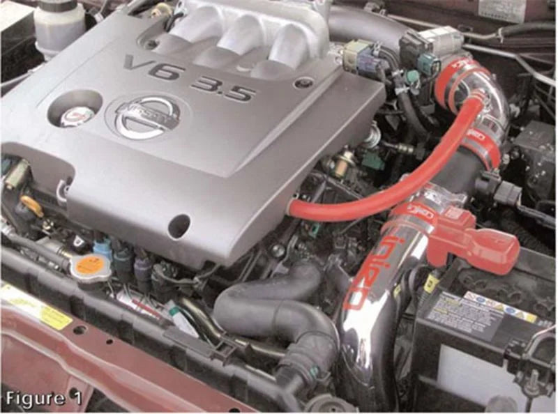 Injen 02-03 Maxima Polished Cold Air Intake - Installation View