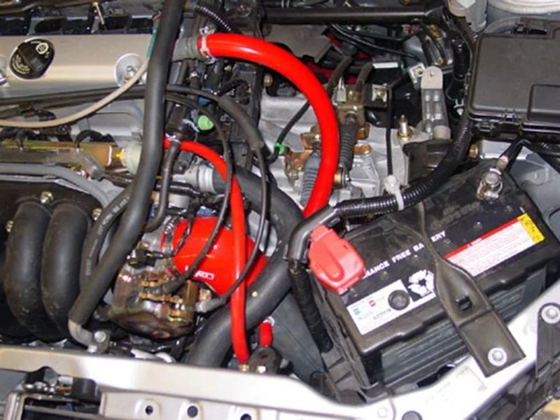 Injen 02-06 RSX w/ Windshield Wiper Fluid Replacement Bottle (Manual Only) Polished Cold Air Intake - Detail View