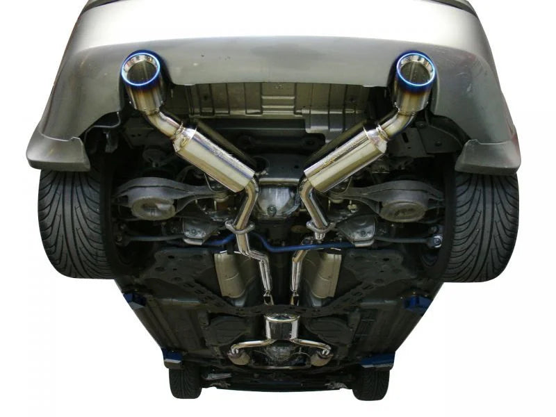 Injen 03-08 350Z Dual 60mm SS Cat-Back Exhaust w/ Built In Resonated X-Pipe - Side View
