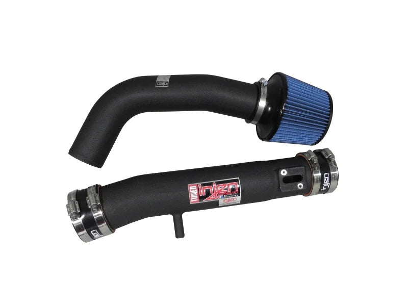 Injen 03-08 Murano 3.5L V6 only Wrinkle Black Power-Flow Air Intake System - Side View