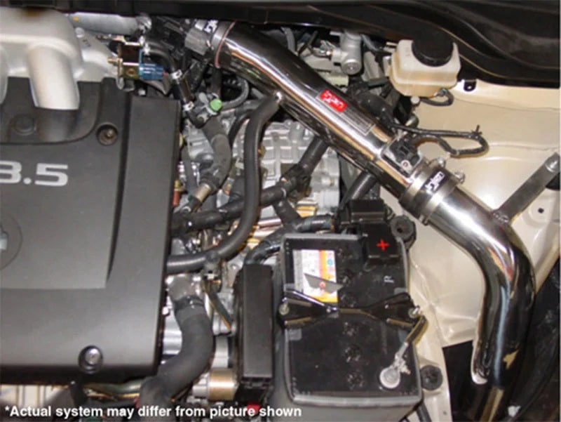 Injen 03-08 Murano 3.5L V6 only Wrinkle Black Power-Flow Air Intake System - Installation View