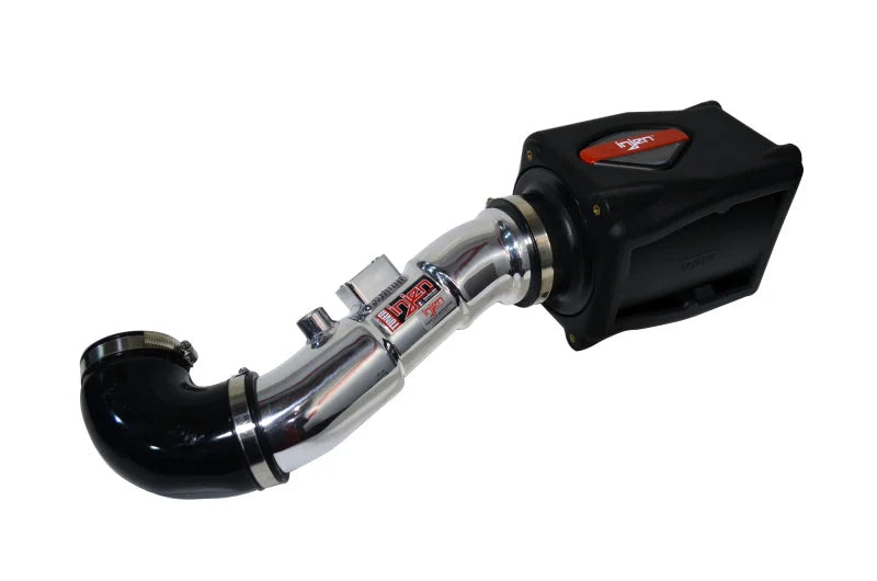 Injen 04-10 QX56 / 04-12 Armada/Titan V8 5.6L w/Power Box Polished Power-Flow Air Intake System - Side View