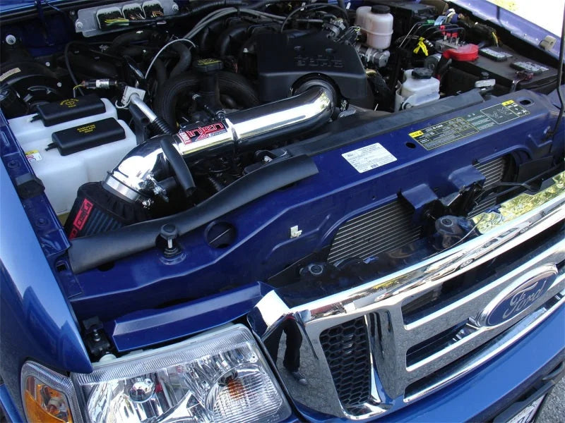 Injen 04-11 Ford Ranger PU 4.0L V6 Polished Short Ram Intake w/ MR Tech / Air Fusion / Heat Shield - Side View