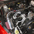Load image into Gallery viewer, Injen 05-06 Dakota / 06-07 Raider 4.7L V8 Power-Flow (incl. Diamond plate heat shield) Wrinkle Black - Back View