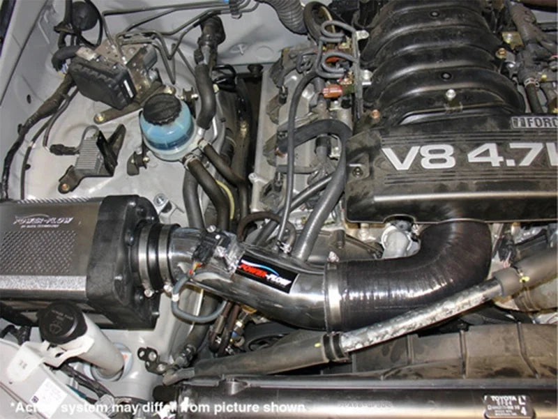 Injen 05-06 Tundra / Sequoia 4.7L V8 w/ Power Box Wrinkle Black Power-Flow Air Intake System - Installation View
