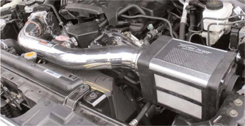 Injen 05-19 Nissan Frontier 4.0L V6 w/ Power Box Polished Power-Flow Air Intake System - Back View