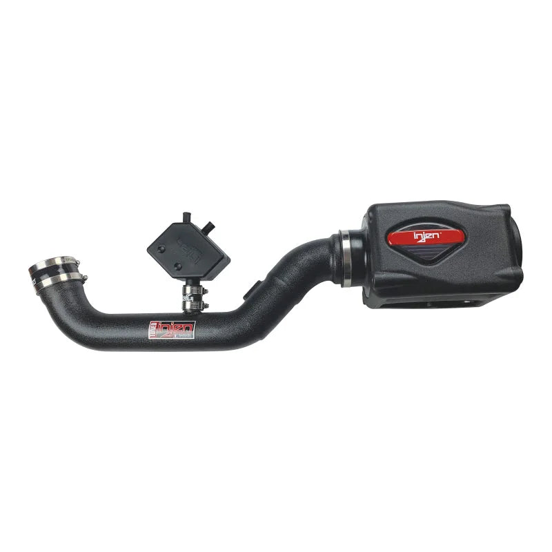 Injen 05-19 Nissan Frontier 4.L V6 w/ Power Box Wrinkle Black Power-Flow Air Intake Syst - Side View