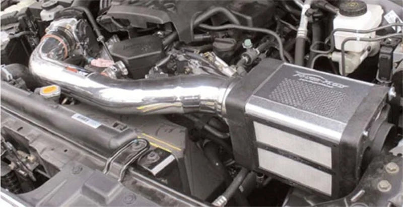 Injen 05-19 Nissan Frontier 4.L V6 w/ Power Box Wrinkle Black Power-Flow Air Intake Syst - Back View