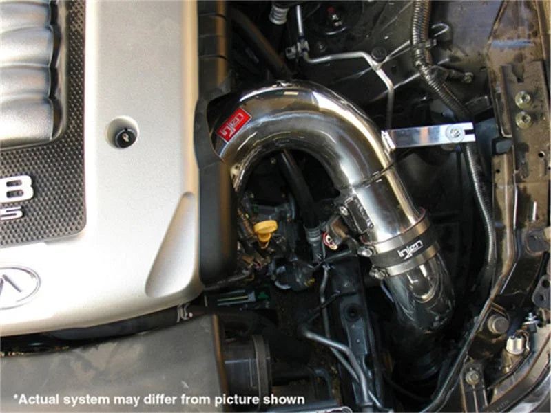 Injen 06-08 M45 4.5L V8 Polished Cold Air Intake - Back View