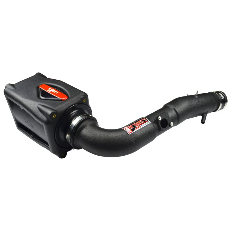 Injen 06-09 FJ 4.0L V6 w/ Power Box Wrinkle Black Power-Flow Air Intake System - Side View