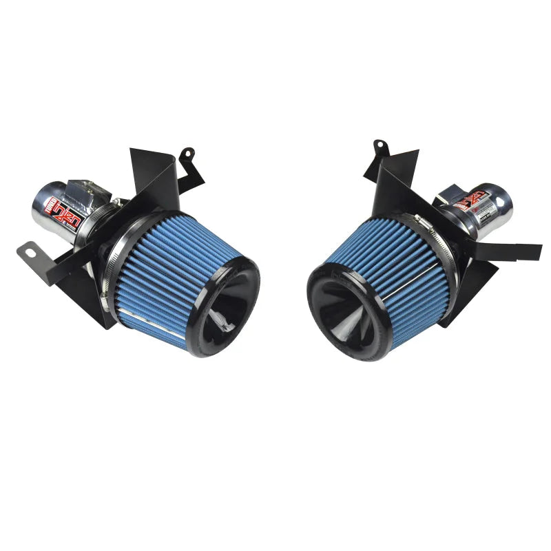 Injen 07-08 350Z 3.5L V6  Air Fusion and Air Horns Polished Short Ram Intake - Side View