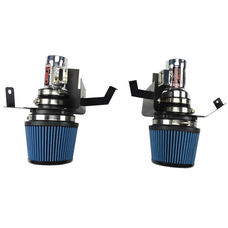 Injen 07-08 350Z 3.5L V6  Air Fusion and Air Horns Polished Short Ram Intake - Back View