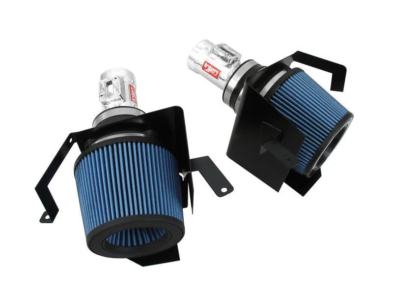 Injen 07-08 G35 4Dr 3.5L/08-13 G37/G37 IPL 2Dr 3.7L/09-13 G37 4Dr 3.7L V6 Polished Short Ram Intake - Side View