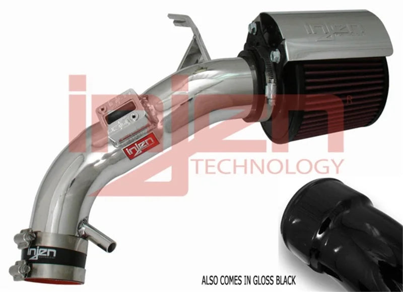 Injen 07-09 Altima 4 Cylinder 2.5L w/ Heat Shield (Automatic Only) Polished Short Ram Intake - Side View