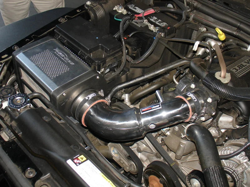 Injen 07-09 Wrangler 3.8L V6 w/ Box Polished Power-Flow Air Intake System - Back View