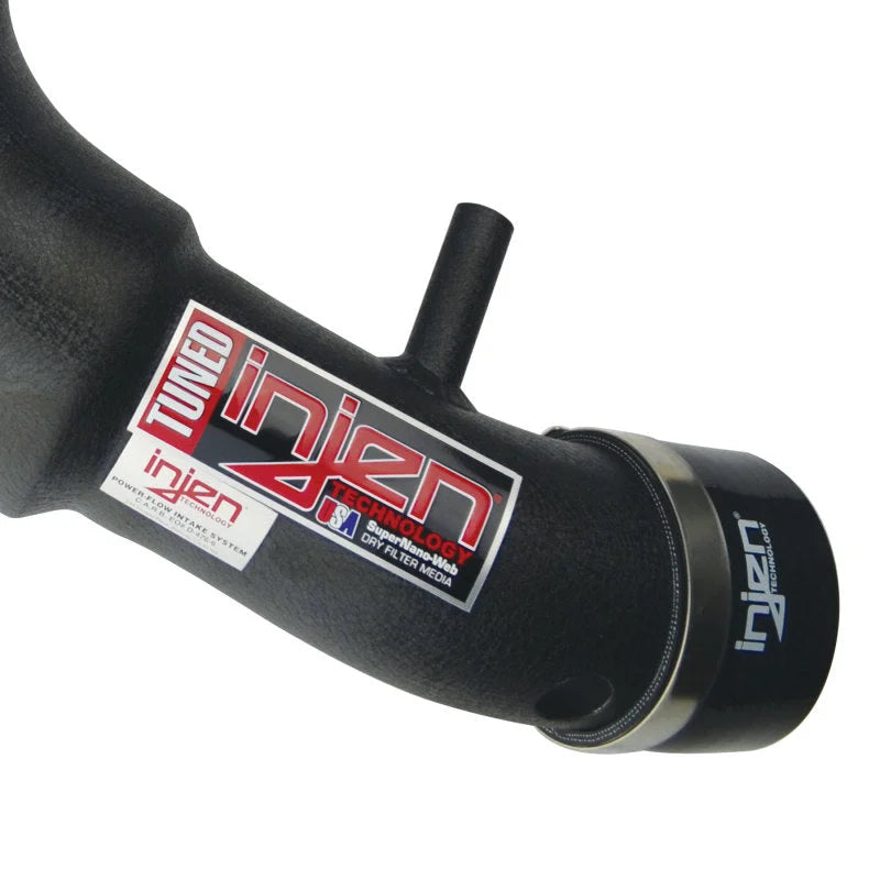 Injen 07-09 Wrangler 3.8L V6 w/ Box Wrinkle Black Power-Flow Air Intake System - Installation View