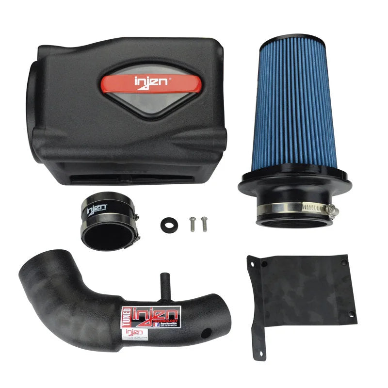 Injen 07-09 Wrangler 3.8L V6 w/ Box Wrinkle Black Power-Flow Air Intake System - Additional View 5