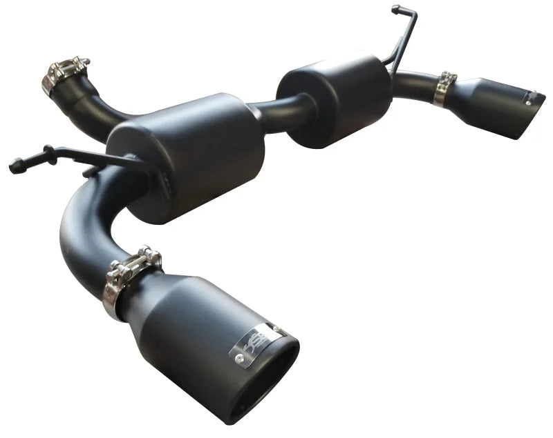 Injen 07-17 Jeep Wrangler JK 3.6L/3.8L 63mm Stealth Black Axle-back Exhaust w/ 4in Black Tips - Side View