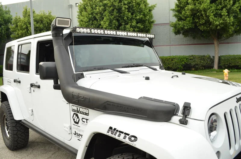 Injen 07-18 Jeep Wrangler (JK) 3.6L V6 Deep Water Crossing Snorkel for Evolution Intake - Back View