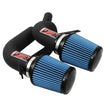 Load image into Gallery viewer, Injen 08-09 535i E60 3.0L L6 Twin intake &amp; AMSOIL Filters Wrinkle Black Short Ram Intake - Main Product View