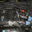 Load image into Gallery viewer, Injen 08-09 535i E60 3.0L L6 Twin intake &amp; AMSOIL Filters Wrinkle Black Short Ram Intake - Back View