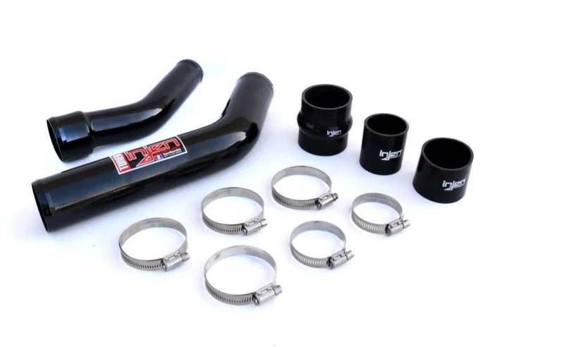 Injen 08-15 Mitsubishi Lancer Evolution X L4 2.0L Turbo Polished SES Intercooler Pipes - Back View