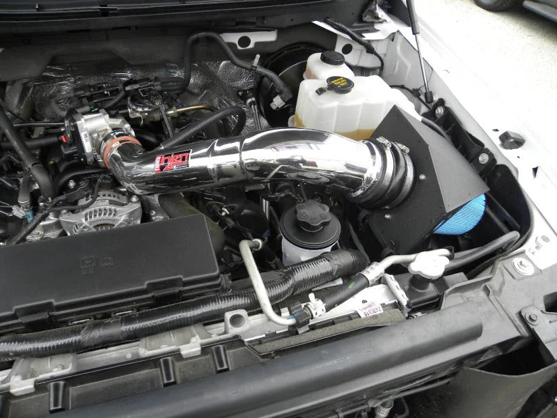 Injen 09-10 Ford F-150 2 valve V8 4.6L Polished Power-Flow Air Intake System - Back View