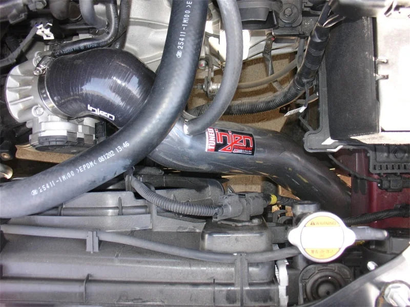 Injen 09-10 Kia Forte 2.4L 4cyl Manual Only Polished Cold Air Intake w/ Cover Plate - Installation View