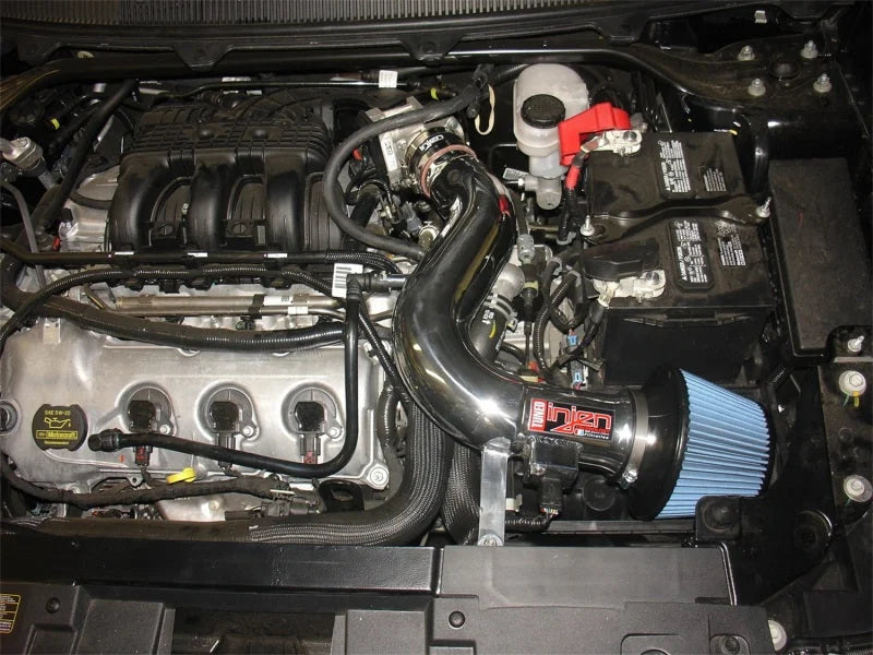 Injen 09-11 Ford Flex 3.5L V6 Power-Flow w/ Power Box Polished Air Intake System - Side View