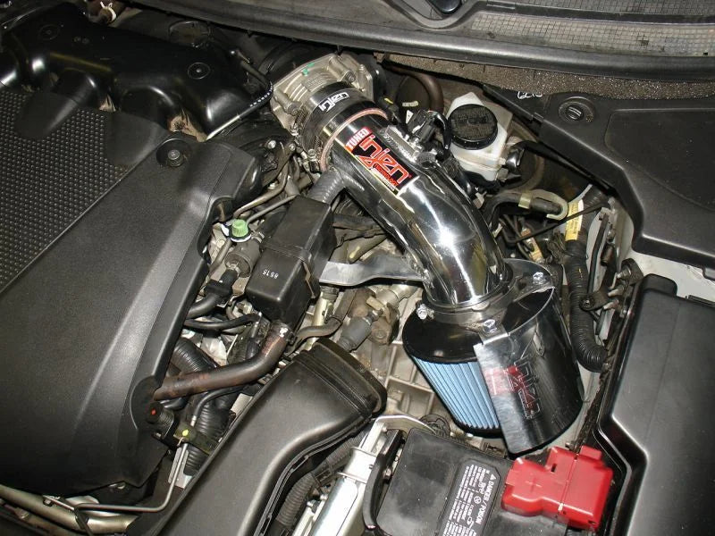 Injen 09-12 Maxima V6 3.5L Black Short Ram Intake w/ MR Tech/Air Fusion/Heat Shield w/ Brackets - Side View