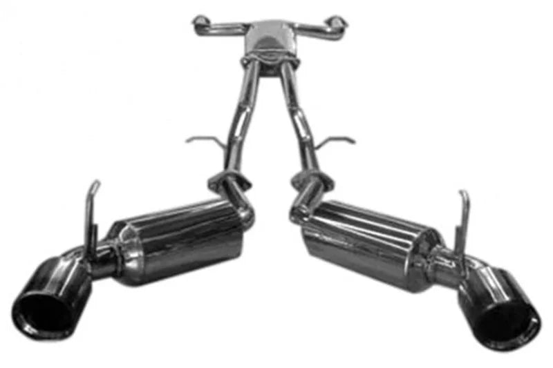 Injen 09-20 Nissan 370Z Dual 60mm SS Cat-Back Exhaust w/ Built In Resonated X-Pipe - Side View