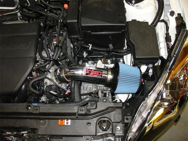 Injen 10-12 Mazda 3 2.5L-4cyl Polished Cold Air Intake w/ Silicone Intake Hose - Side View