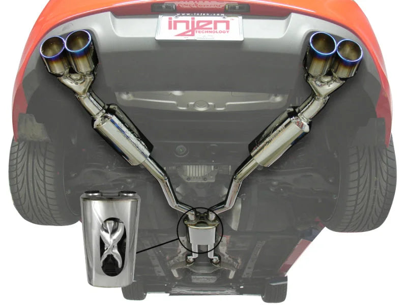 Injen 10-15 Hyundai Genesis Coupe 3.8L V6 SS CB Exhaust w/ Quad Titanium Tips - Detail View