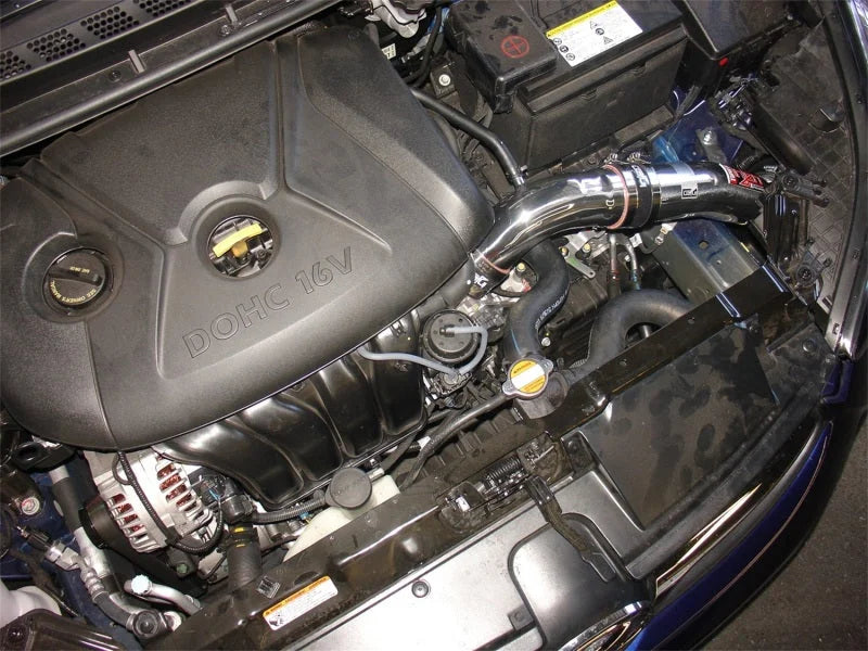 Injen 11-12 Hyundai Elantra 1.8L 4cyl Polished Tuned C/A Intake w/MR Tech & Web Nano-Fiber Filter - Side View
